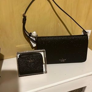 Kate Spade glitter shoulder bag and Wallet
